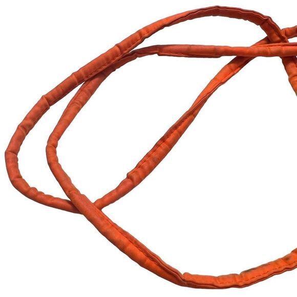 Wilson Leather: Maxima Small Rabbit Fur Crossbody Purse in Orange - Picture 9 of 13